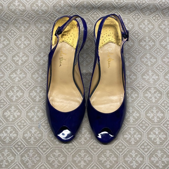 SOLD Custom Dyed Blue Cole Haan Heels - Picture 3 of 7